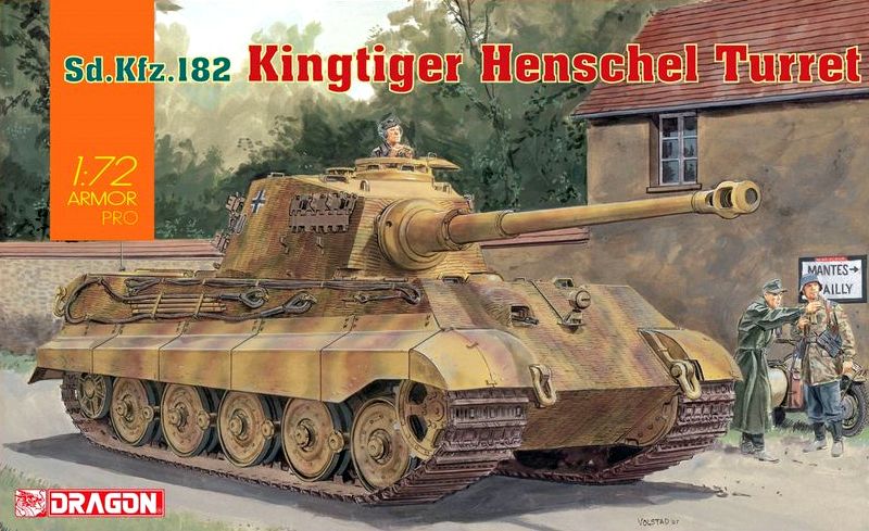 7558  техника и вооружение  Sd.Kfz.182 Kingtiger Henschel Turret  (1:72)