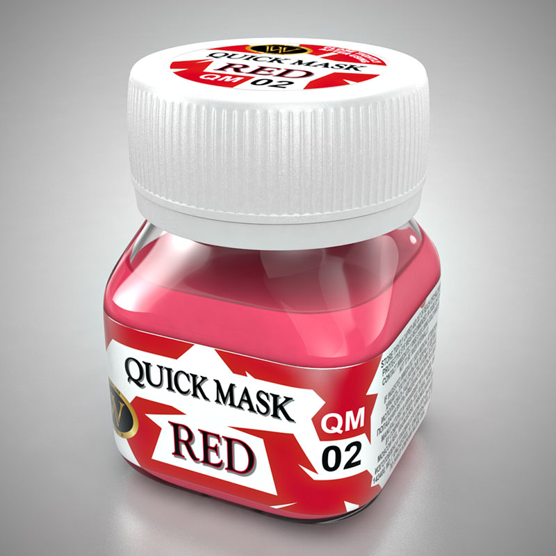 QM-02  инструменты для работы с краской  Quick Mask RED (Жидкая маска красная) 50 мл.