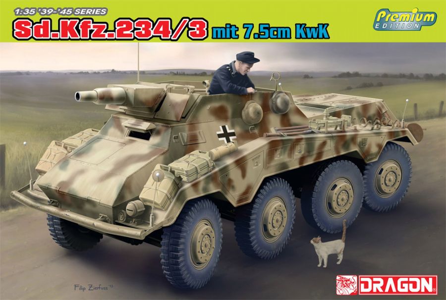 6786  техника и вооружение  БТР Sd.Kfz.234/3 mit 7.5cm KwK (1:35)