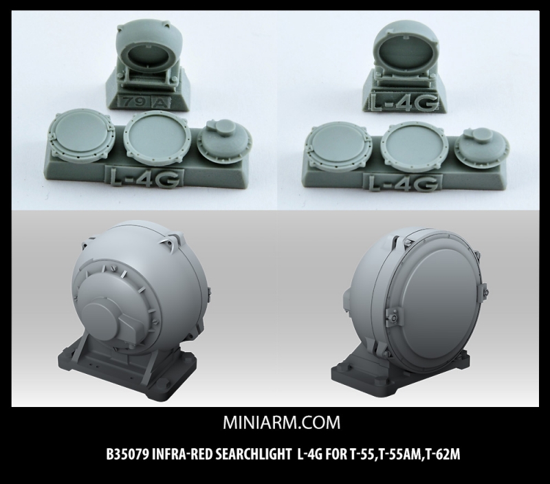 35079  дополнения из смолы  Инфра-красный прожектор Л-4Г для Type 55AM/62M  (1:35)