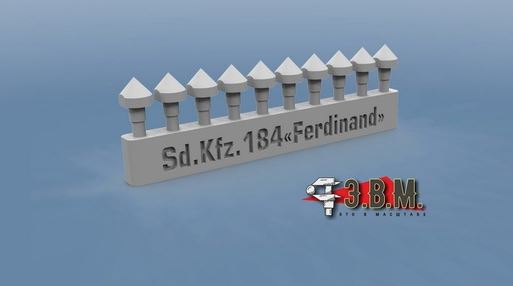 RS35024  дополнения из смолы  Конические болты САУ "Фердинанд/Элефант"  (1:35)