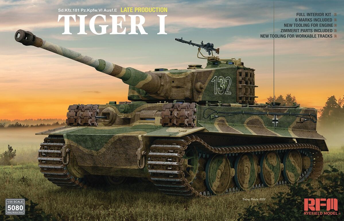 RM-5080  техника и вооружение  Sd.Kfz.181 Pz.Kpfw.VI Ausf.E Tiger I Late Production  (1:35)