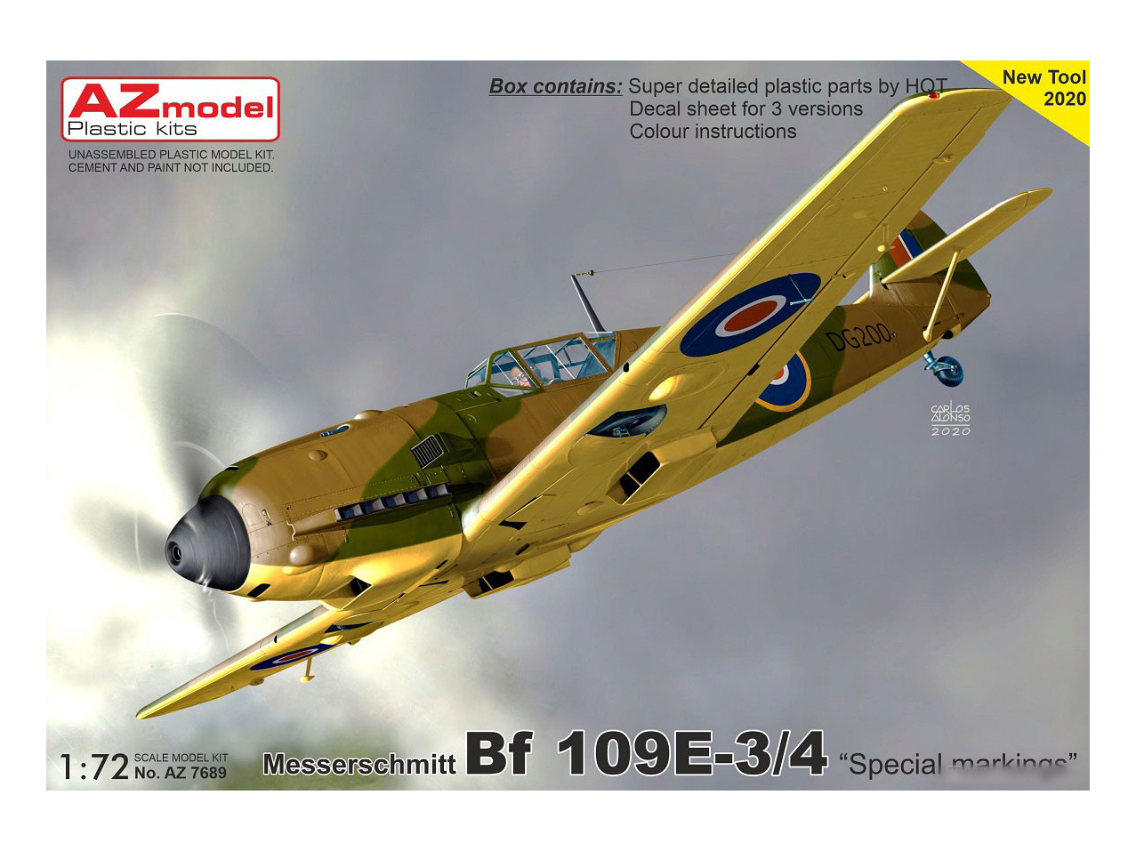 AZ7689  авиация  Bf-109E-3 „Special marking“  (1:72)
