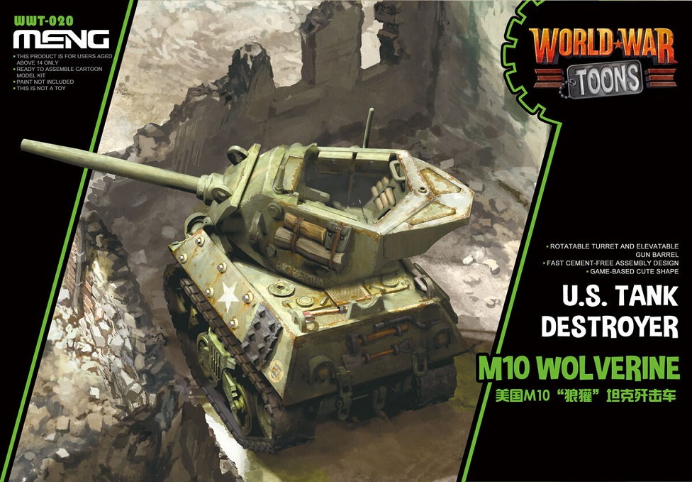WWT-020  техника и вооружение  World War Toons M10 Wolverine U.S. Tank Destroyer