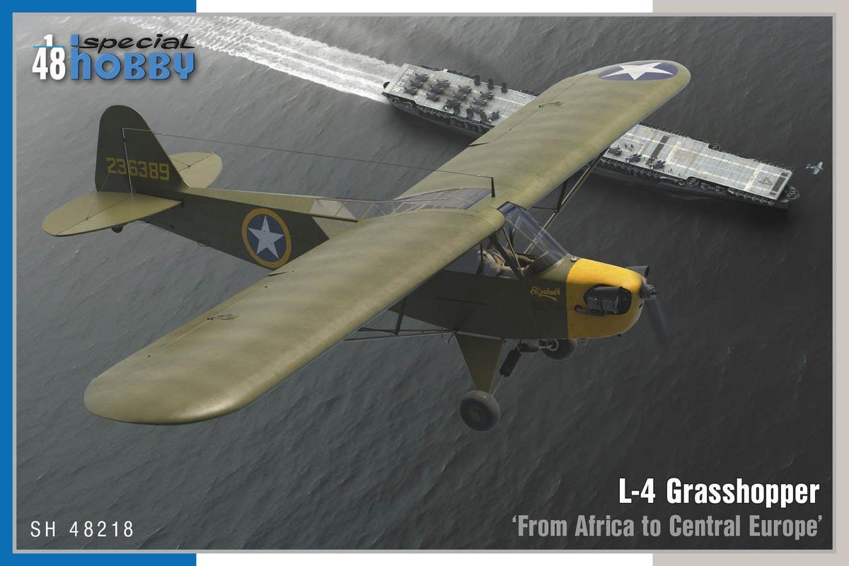 SH48218  авиация  L-4 Grasshopper "From Africa to Central Europe"  (1:48)