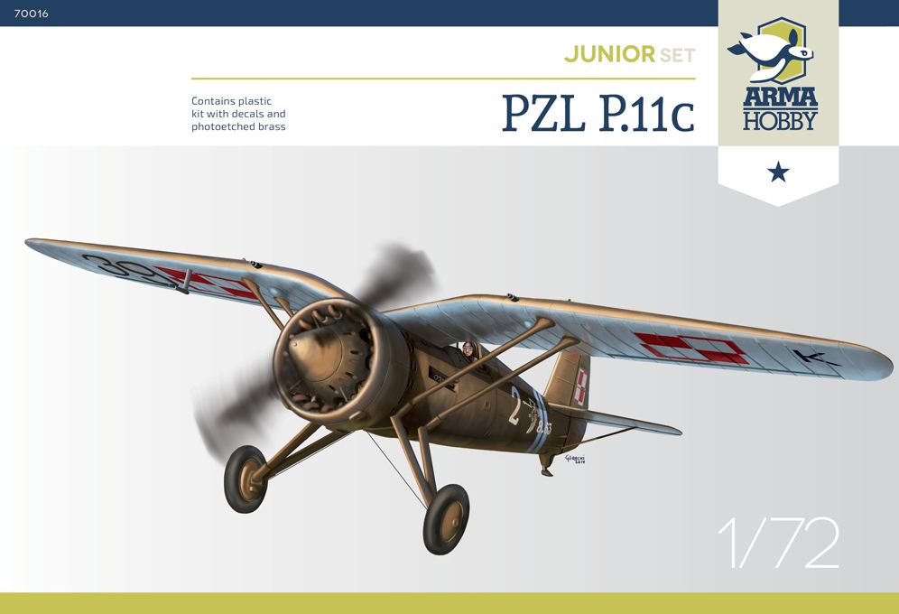 70016  авиация  PZL P.11c  (1:72)