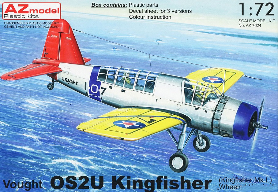 AZ7624  авиация  Vought OS2U Kingfisher (Kingfisher Mk.I) "Wheeled Version"  (1:72)