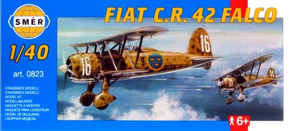 0823  авиация  Fiat C.R.42 FALCO  (1:40)