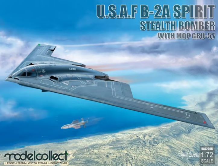 UA72206  авиация  U.S.A.F. B-2A Spirit Stealth Bomber  (1:72)