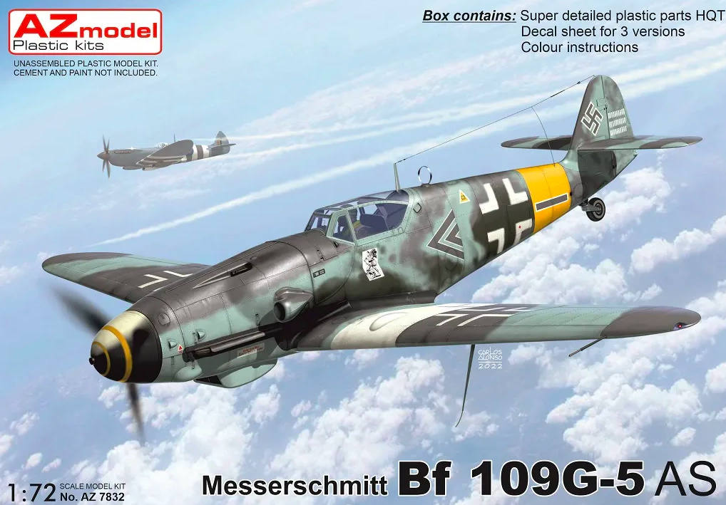 AZ7832  авиация  Bf-109G-5/AS  (1:72)