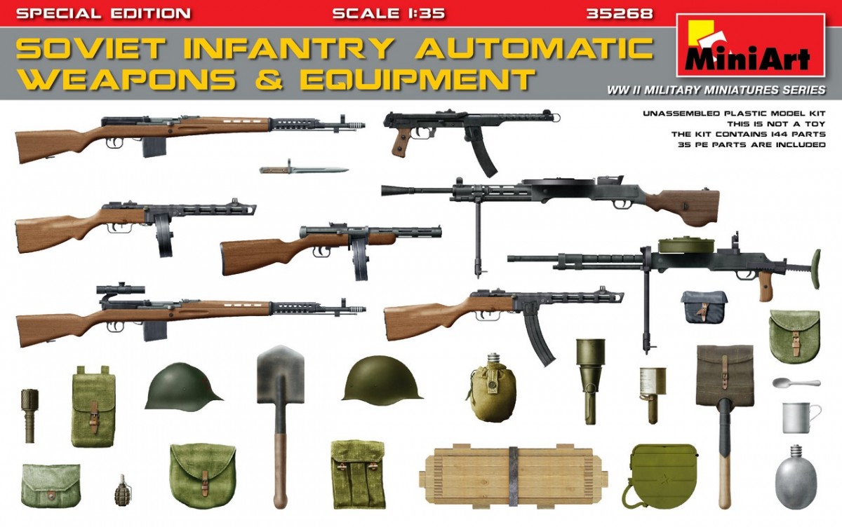 35268  наборы для диорам  SOVIET INFANTRY AUTOMATIC WEAPONS & EQUIPMENT SPECIAL EDITION  (1:35)