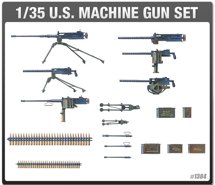 13262  наборы для диорам  U.S. Machine Gun Set  (1:35)
