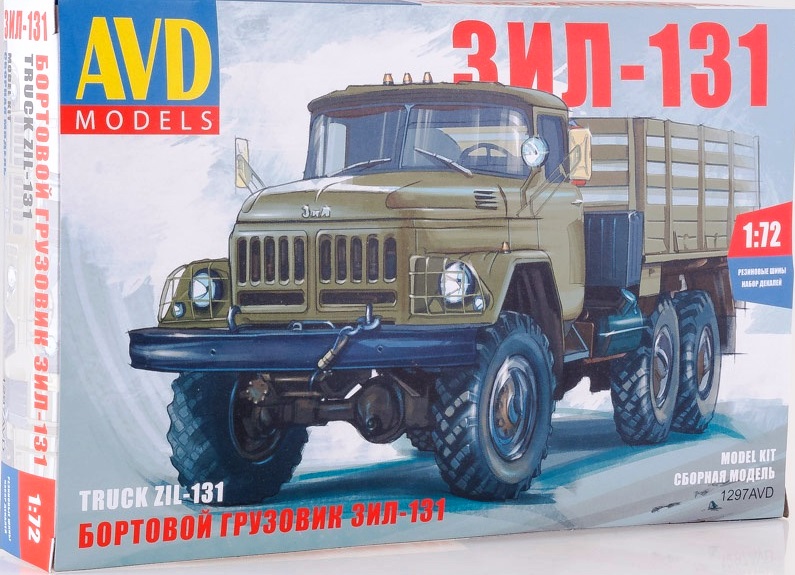 1297AVD  автомобили и мотоциклы  Бортовой грузовик ЗИЛ-131  (1:72)