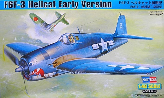 80338  авиация  Grumman F6F-3 Hellcat Early Version  (1:48)