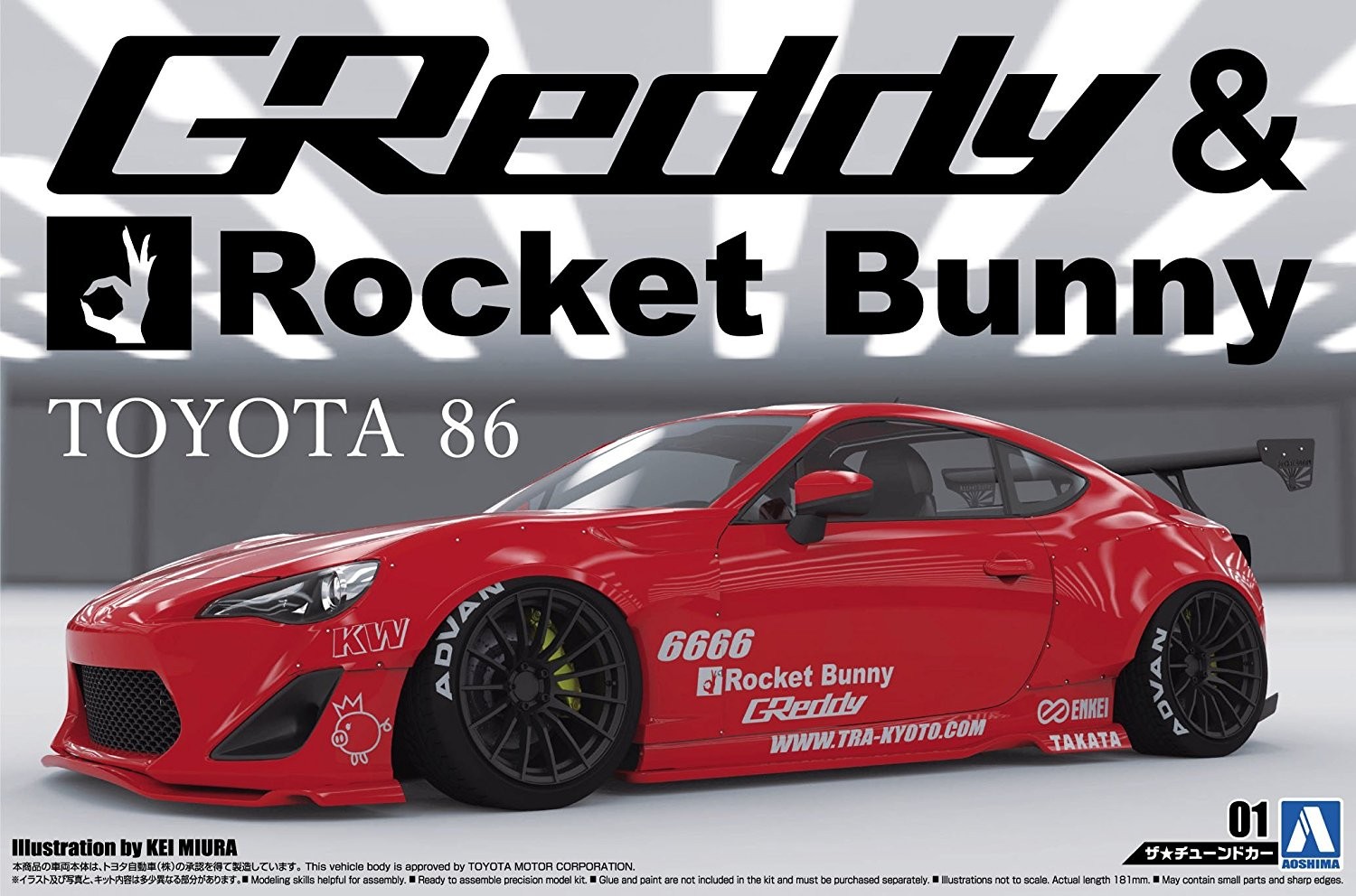06186  автомобили и мотоциклы  Toyota 86 '12 GReddy&Rocket Bunny Enkei Ver.  (1:24)