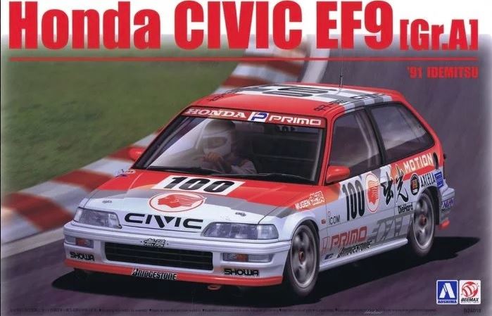 B24018  автомобили и мотоциклы  Honda Civic EF9 [Gr.A] '91 Idemitsu  (1:24)