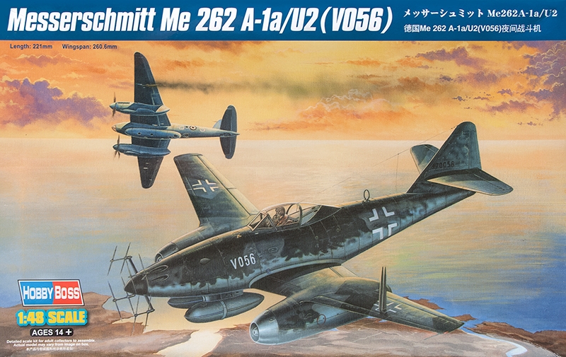 80374  авиация  Messerschmitt Me 262 A-1a/U2(V056)  (1:48)