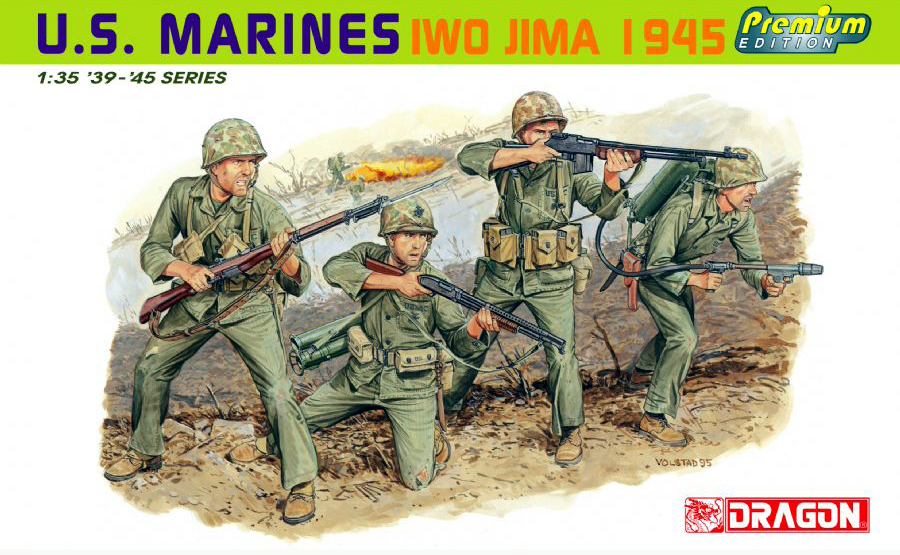 6408  фигуры U.S. Marines (Iwo Jima 1945) (1:35)