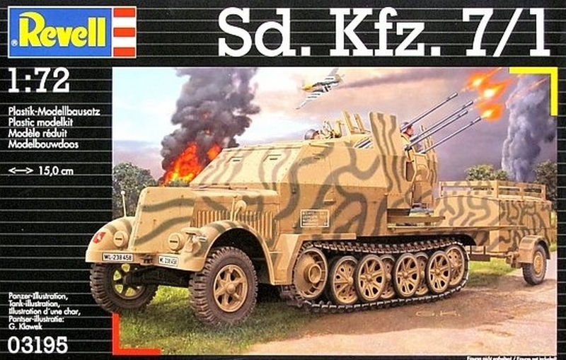 03195  техника и вооружение  ЗСУ  Sd.Kfz. 7/1  (1:72)