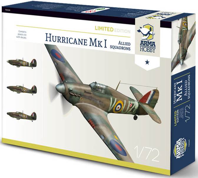 70024  авиация  Hurricane Mk I Allied Squadrons  (1:72)