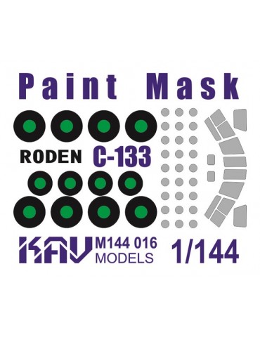 KAV M144 016  инструменты для работы с краской  Окрасочная маска для C-133 (Roden)  (1:144)