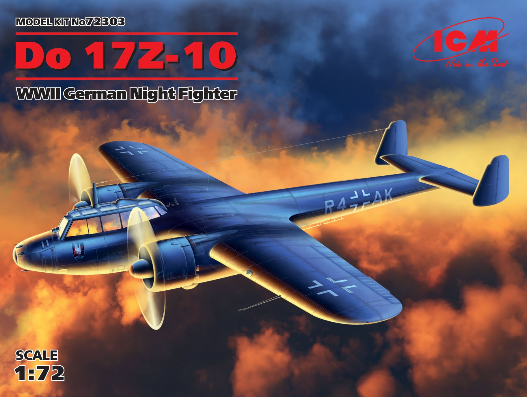 72303  авиация  Немецкий ночной истребитель Do.17Z-10 (1:72)