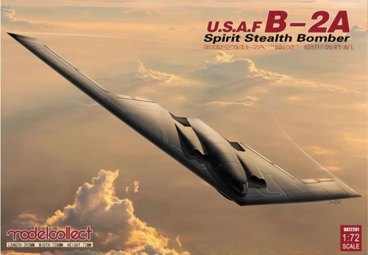 UA72201  авиация  USAF B-2A Spirit Stealth strategic Bomber  (1:72)