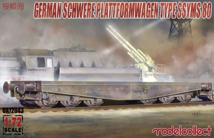 UA72043  техника и вооружение  Germany Schwerer Plattformwagen Type SSyms 80  (1:72)