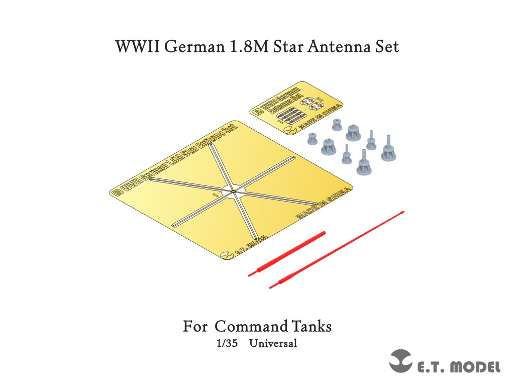 P35-271  дополнения из смолы  German 1.8M Star Antenna Set  Универсальные  (1:35)