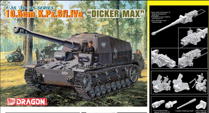 6357  техника и вооружение  САУ 10,5cm K.Pz.Sfl.IVa "Dicker Max" (1:35)