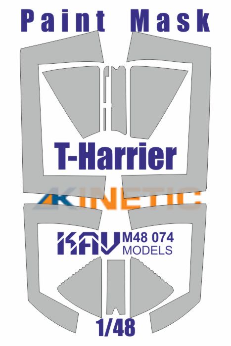 KAV M48 074  инструменты для работы с краской  Маска на остекление T-Harrier (Kinetic)  (1:48)