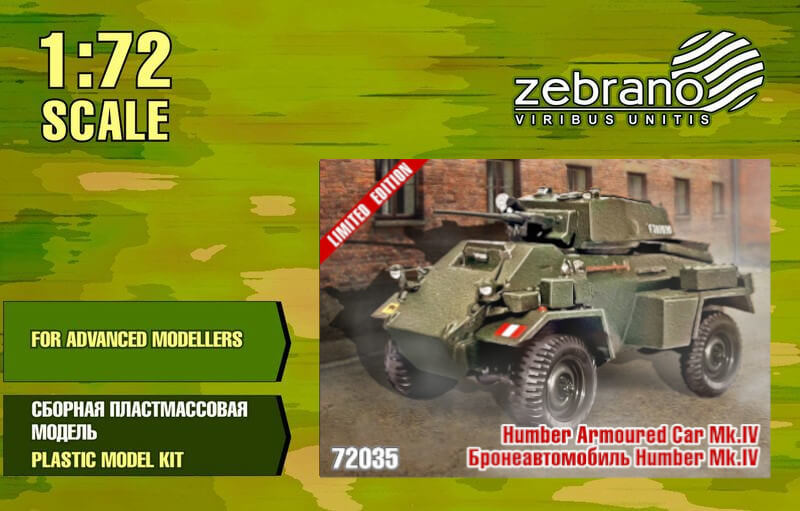 72035  техника и вооружение  Бронеавтомобиль Humber Armored Car Mk.IV  (1:72)