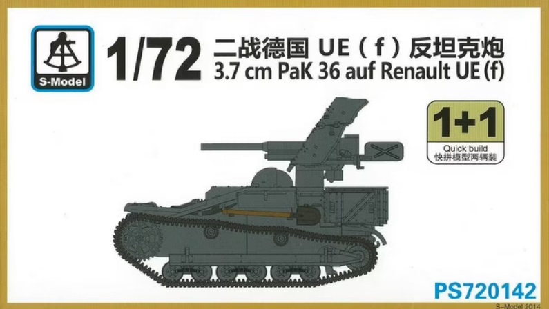 PS720142  техника и вооружение  Sfl. für 3.7cm Pak 35/36 auf Renault UE630(f) 1+1 Quickbuild  (1:72)