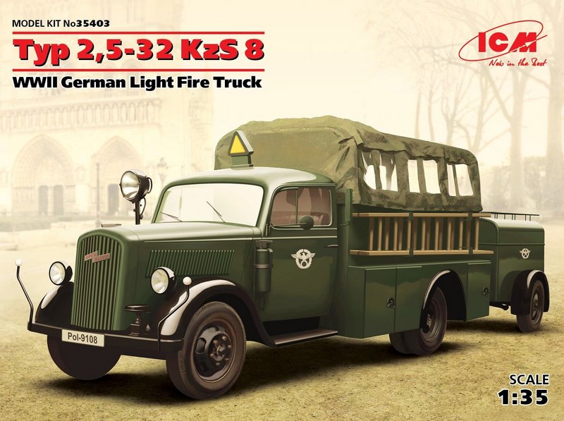35403  техника и вооружение  Typ 2,5-32 KzS 8, WWII German Light Fire Truck  (1:35)