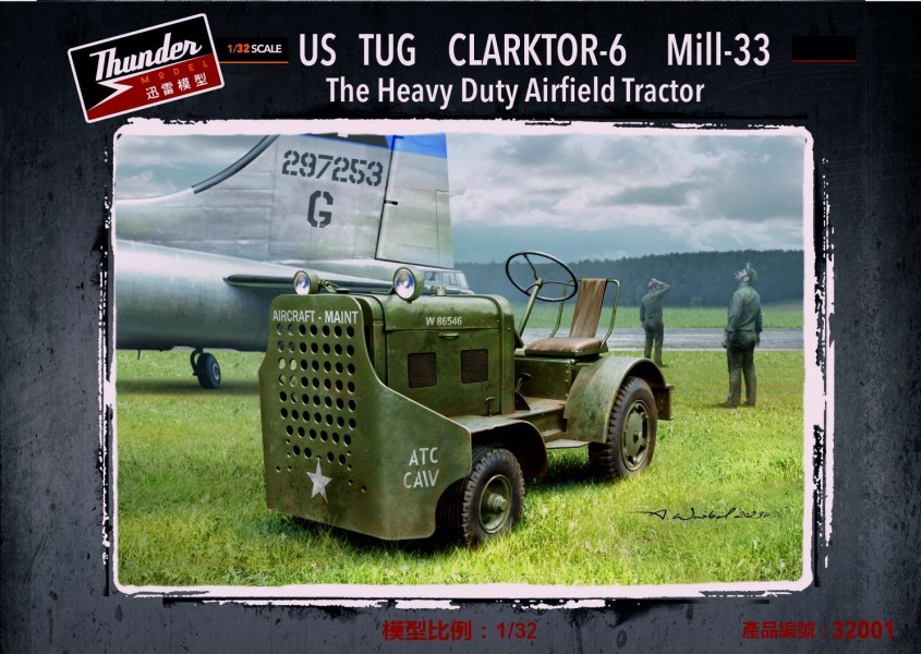 TM32001  техника и вооружение  US Tug Clarktor-6 Mill-33 The heavy duty airfield tractor  (1:32)