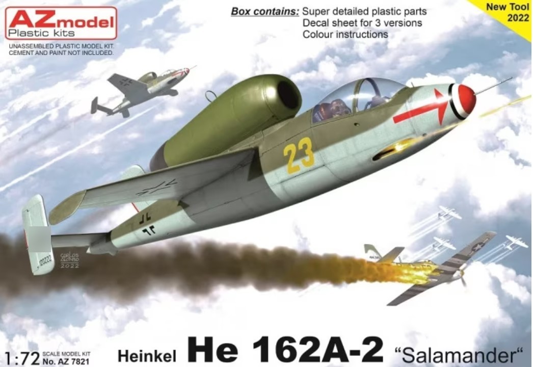 AZ7821  авиация  Heinkel He 162A-2 "Salamander"  (1:72)