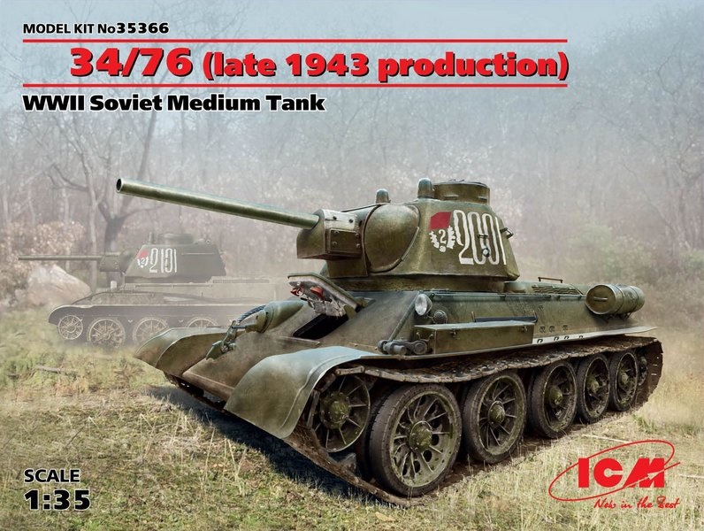 35366  техника и вооружение  Танк-34/76 (1943г. Поздний)  (1:35)