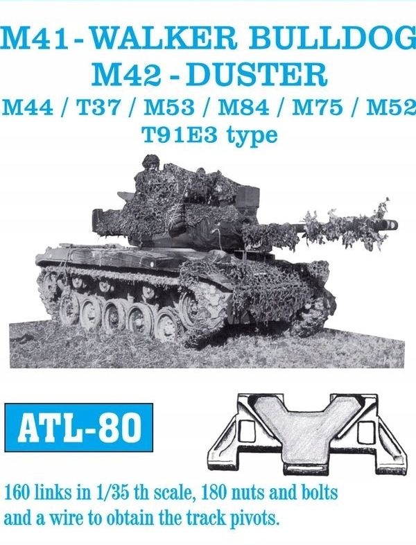 ATL-35-80  металлические траки для M41/M42 (1:35)