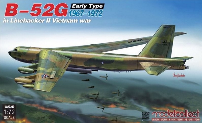 UA72210  авиация  Boeing B-52G early "Linebacker II Vietnam war 1967-1972"  (1:72)