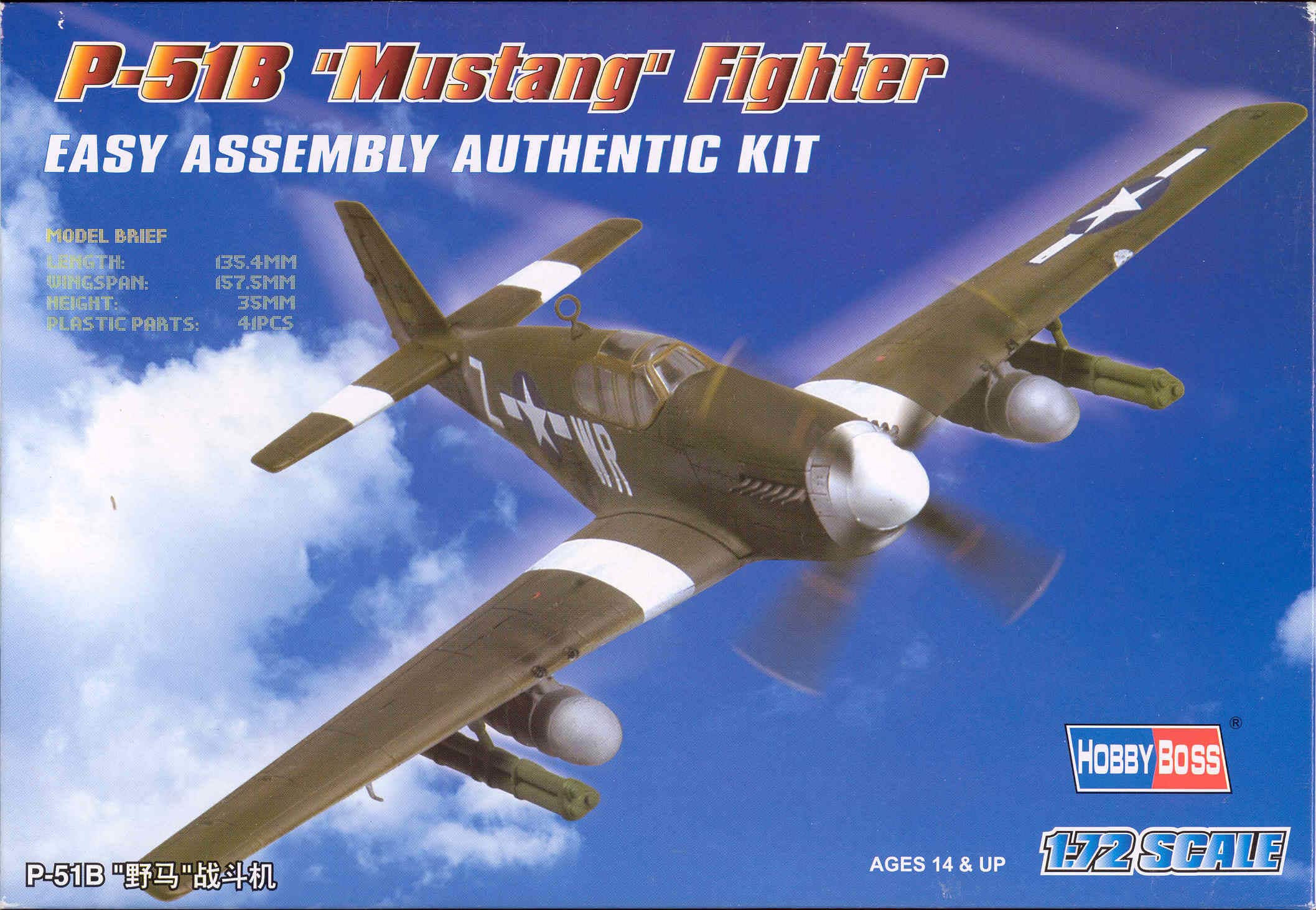 80242  авиация  P-51B "Mustang" Fighter  (1:72)