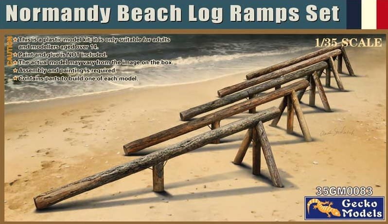 35GM0083  наборы для диорам  Normandy Beach Log Ramps Set  (1:35)