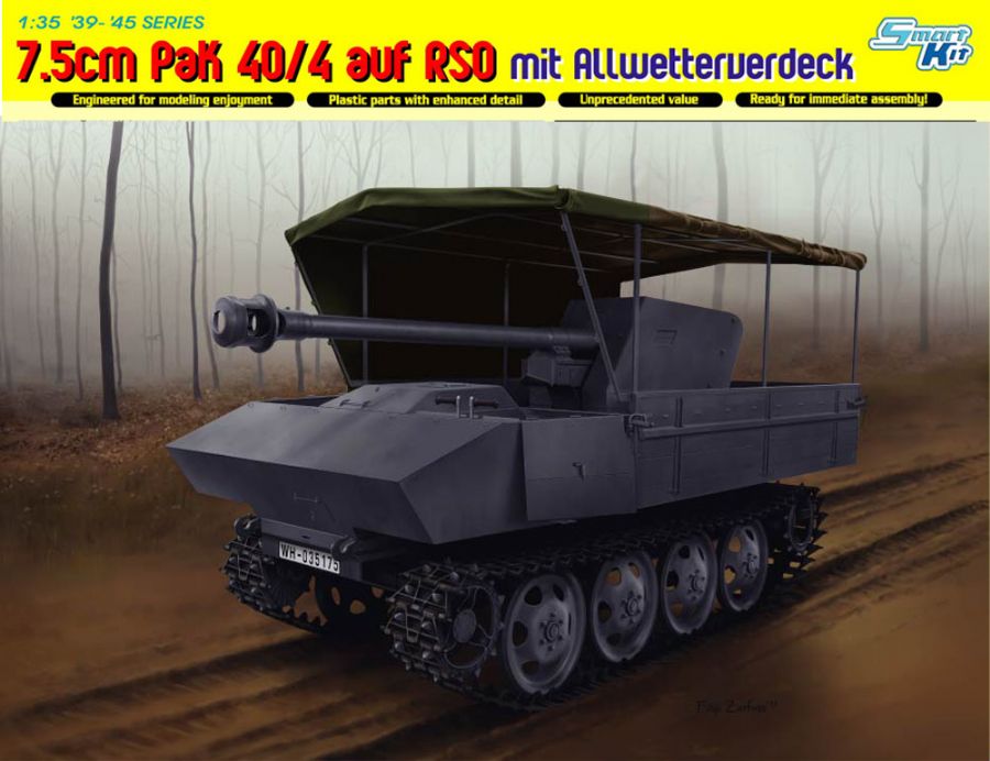 6679  техника и вооружение  САУ  7.5cm PaK 40/4 auf RSO mit Allwetterverdeck  (1:35)