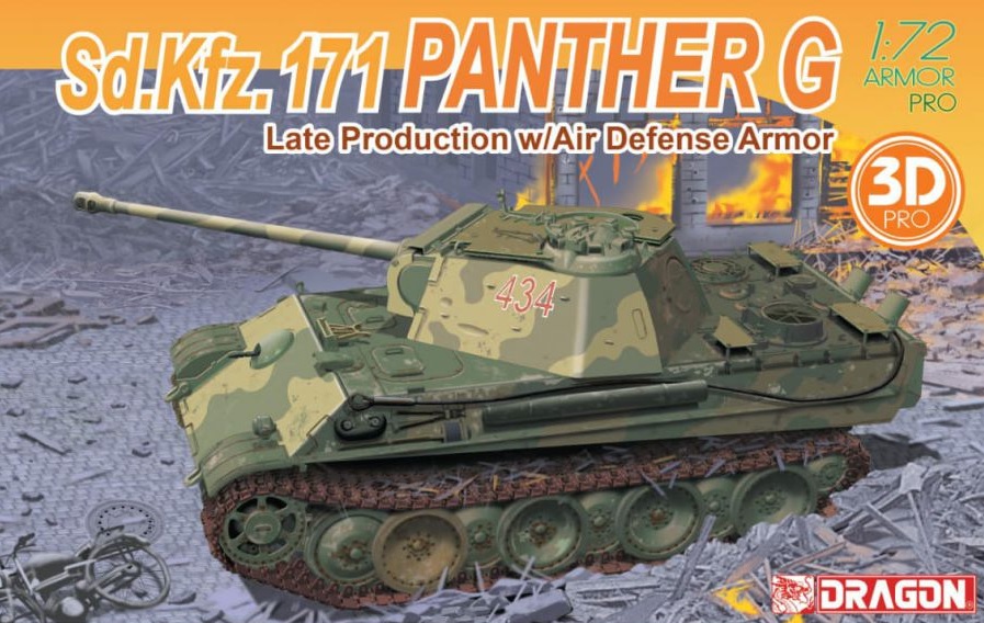 7696  техника и вооружение  Sd.Kfz.171 PANTHER G LATE PRODUCTION w/AIR DEFENSE ARMO  (1:72)