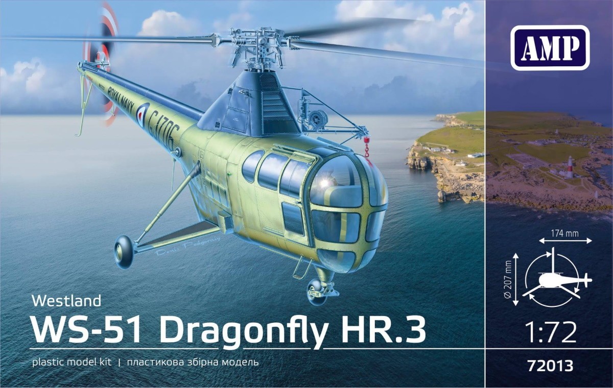 72013  авиация  Westland WS-51 Dragonfly HR.3  (1:72)
