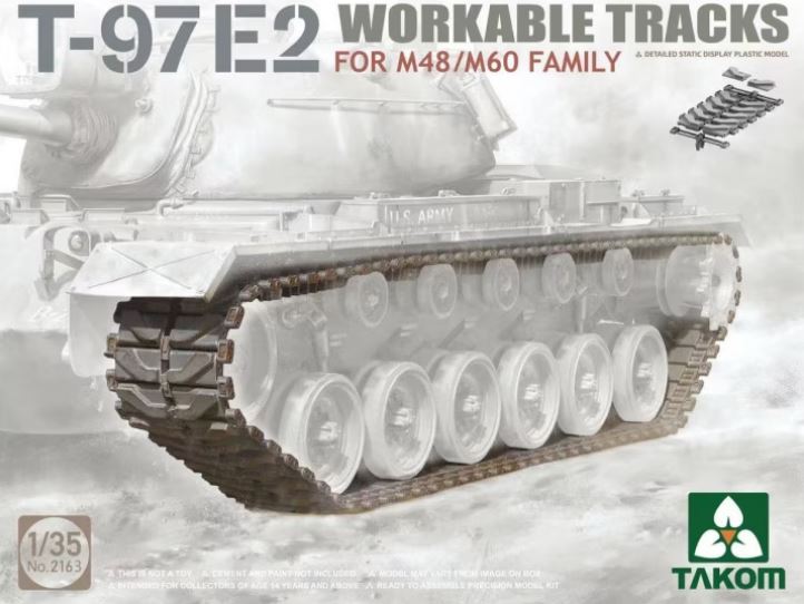 2163  траки наборные  T-97E2 Workable Tracks for M48/M60 family  (1:35)