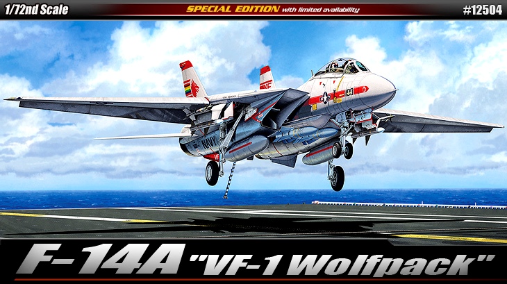 12504  авиация  F-14A Tomcat "VF-1 WOLF PACK" (1:72)