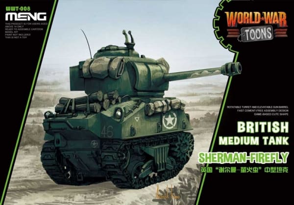 WWT-008  техника и вооружение  World War Toons Sherman-Firefly British Medium Tank