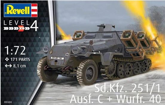 03324  техника и вооружение  Sd.Kfz.251/1 Ausf.C+Wurfr.40  (1:72)