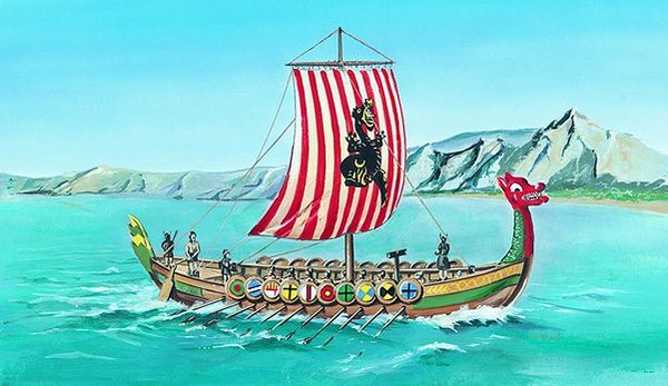 0902  флот  Viking Ship Drakkar  (1:60)