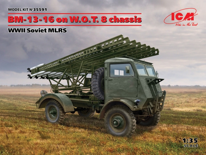35591  техника и вооружение  BM-13-16 on W.O.T. 8 chassis, WWII Soviet MLRS  (1:35)